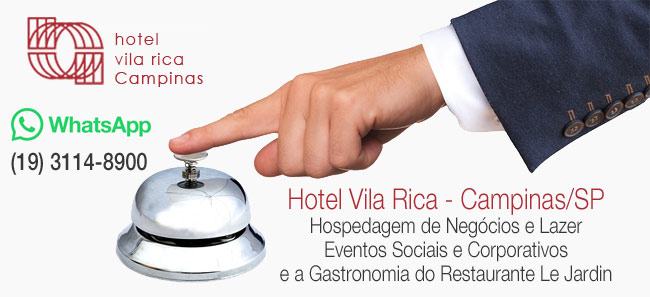 
            Hotel Vila Rica - Campinas
A sua base de apoio de neg�cios e lazer em Campinas / SP e regi�o

Converse agora e Fa�a a sua Reserva

        Clique Aqui e Acione o seu WhatsApp
        Direto no nosso n�mero: 19 3114-8900

* o WhatsApp tem que estar instalado nesse dispositivo
   para esse link funcionar

