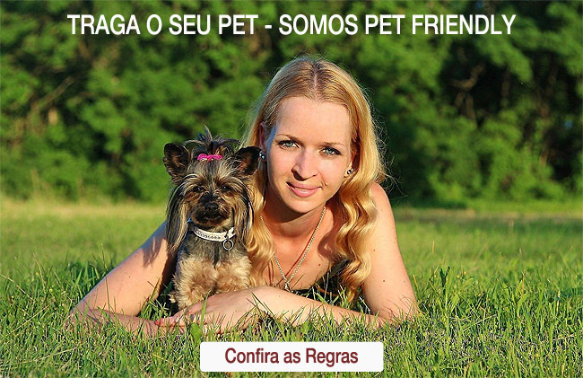 Gosta de Viajar com o seu Pet?
Traga o seu Pet
Somos Pet Friendly!
Clique e Confira as Regras.