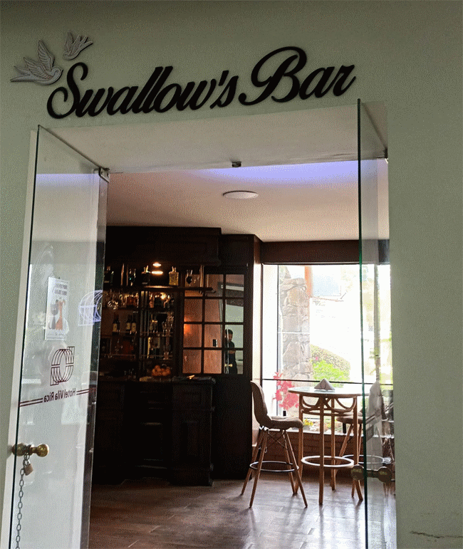 Swallow's Bar do Hotel Vila Rica.
diariamente das 16h �s 24h
Aberto ao P�blico - Estacionamento Gratuito