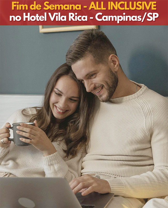 
Venha passar um Final de Semana diferente e com muita mordomia.

Preparamos diversas op��es de pacotes, todos ALL INCLUSIVE,
com as refei��es e bebidas n�o-alco�licas j� inclusas.

E voc� pode pagar tudo parcelado em at� 4x no cart�o de cr�dito!

Escolha o seu pacote de Fim de Semana no Vila Rica.

      Entre em contato pelo nosso WhatsApp
         para obter mais detalhes sobre
os pacotes ALL INCLUSIVE de Fim de Semana dispon�veis.

        Clique Aqui e Acione o seu WhatsApp
        Direto no nosso n�mero: 19 3114-8900

* o WhatsApp tem que estar instalado nesse dispositivo
   para esse link funcionar

